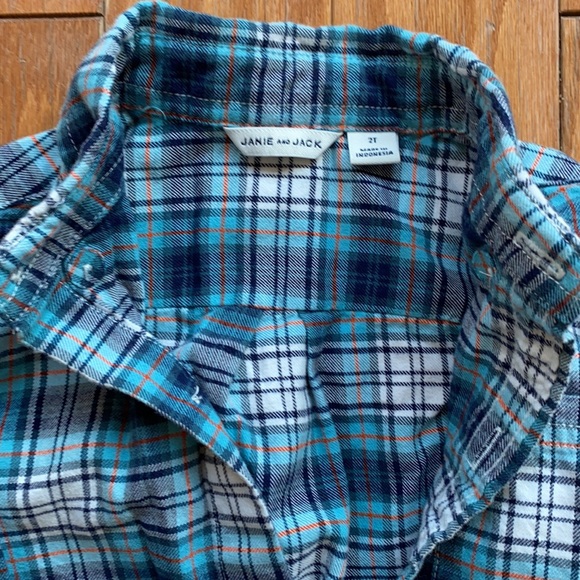 🧸Janie and Jack Boy Long Sleeve ButtonDown Shirt - Picture 2 of 5